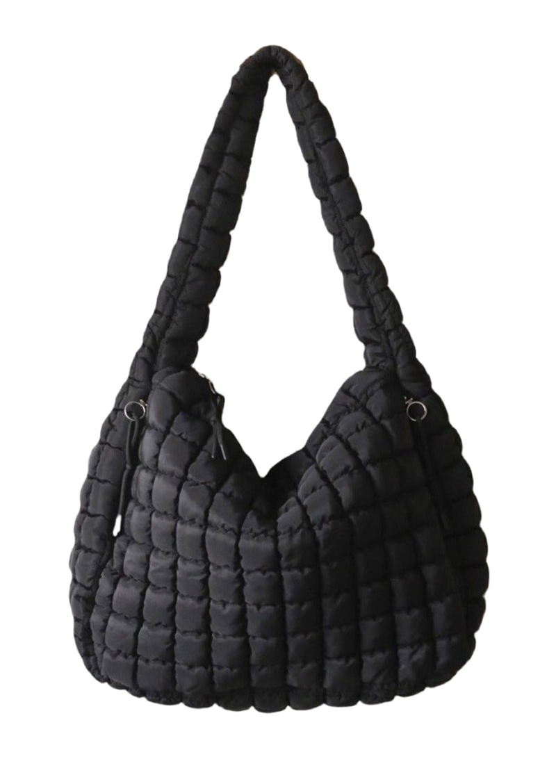 Quilted  Puffy Carryall Crossbody Bag