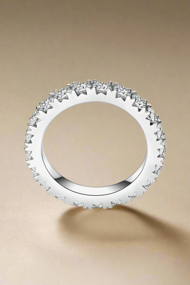 Adored 2.3 Carat Moissanite 925 Sterling Silver Eternity Ring