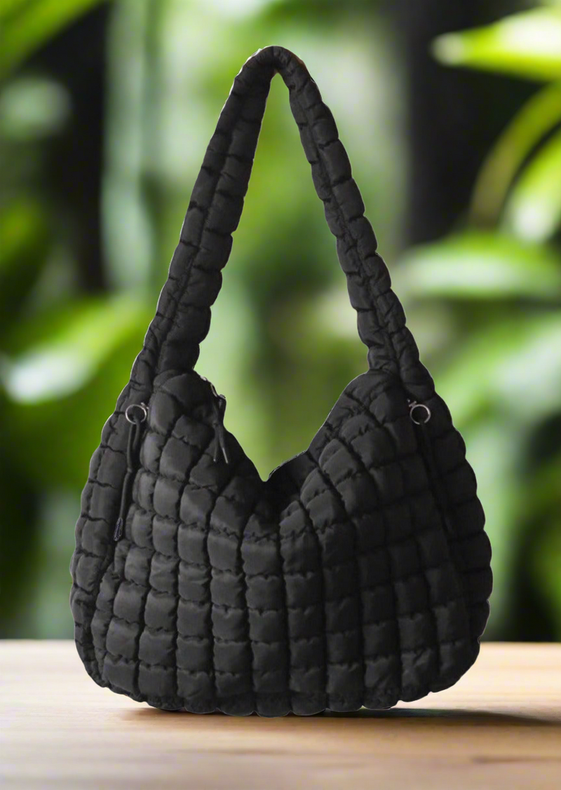 Quilted  Puffy Carryall Crossbody Bag