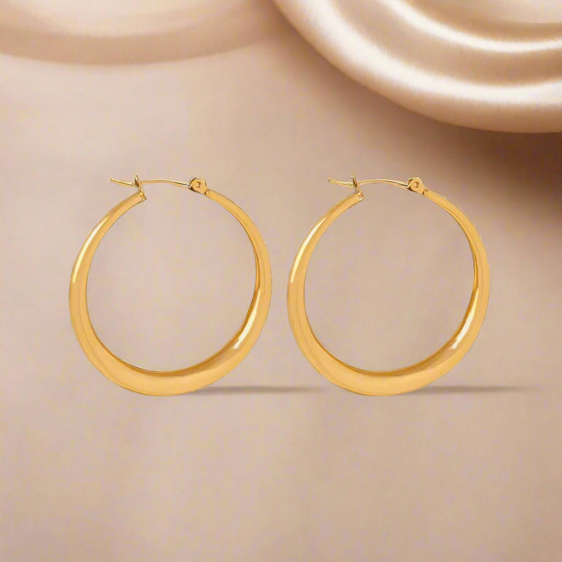 18K Gold-Plated Hoop Earrings