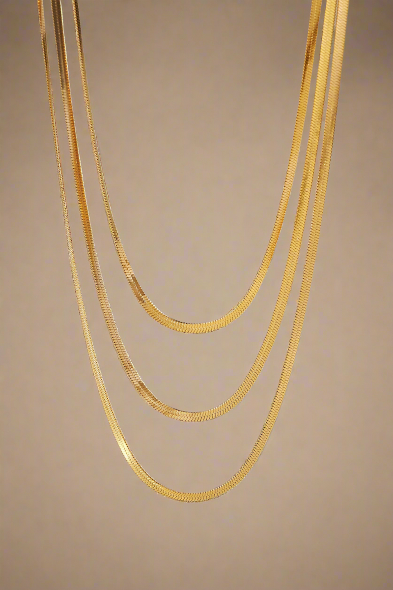 Triple-Layered Snake Chain Necklace