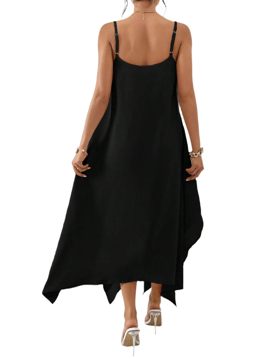 Scoop Neck Midi Cami Dress