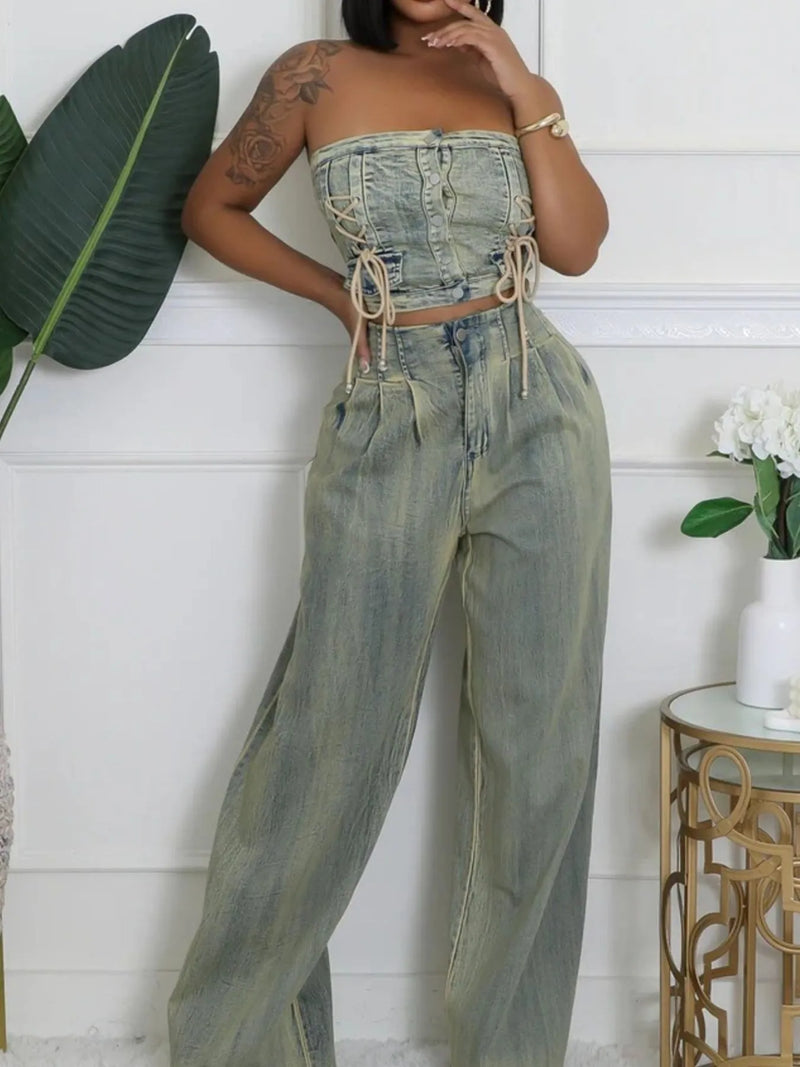 Raw Hem High Waist Jeans