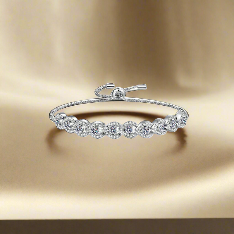 1 Carat Moissanite 925 Sterling Silver Bracelet