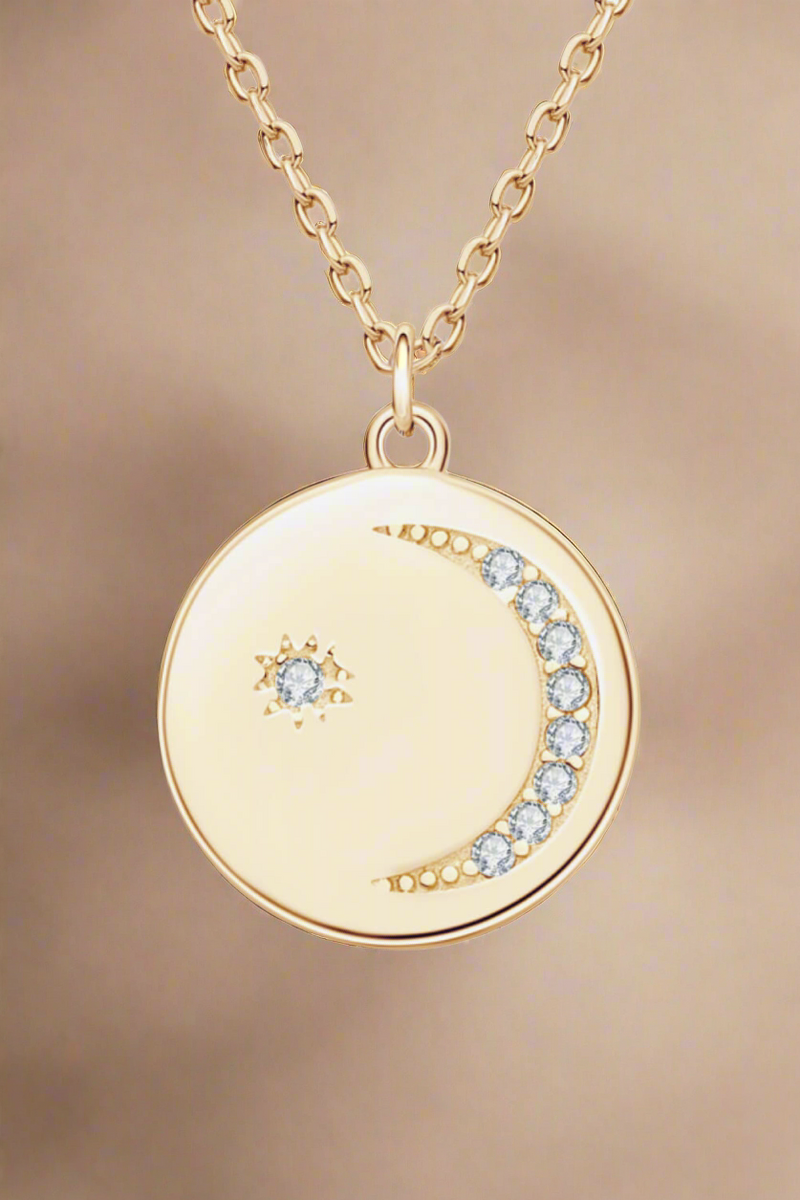 Moissanite Round Pendant Necklace