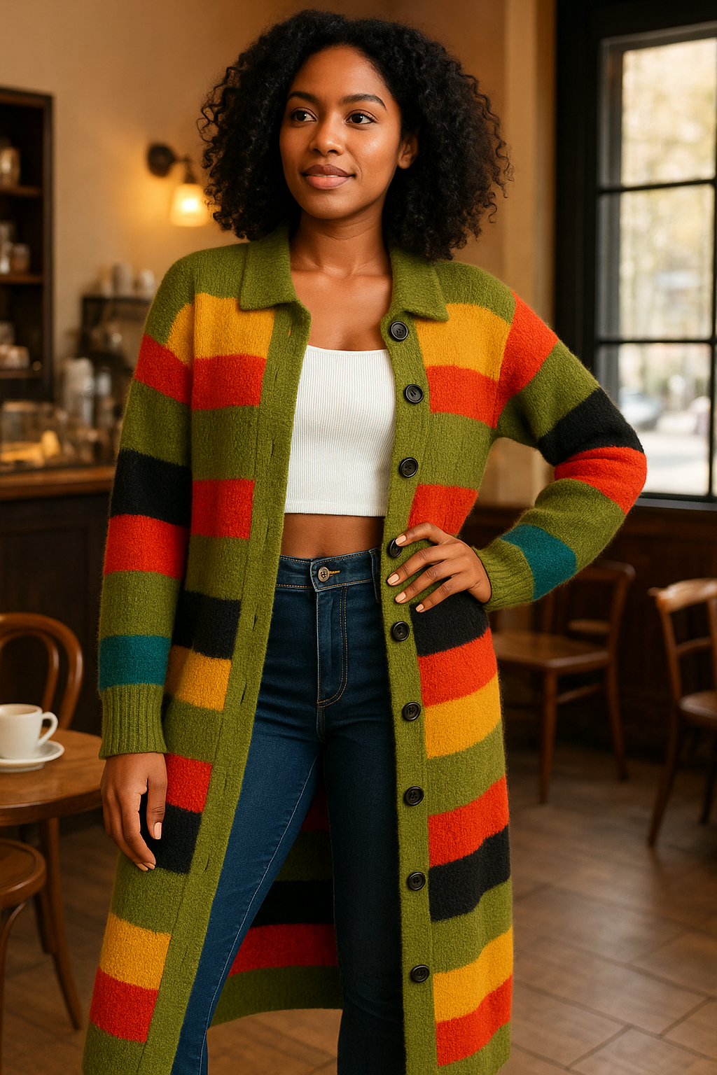 Striped Long Cardigan – Asalai Fashion Boutique