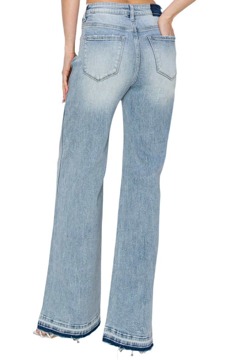 Full Size High Rise Wide Leg Jeans