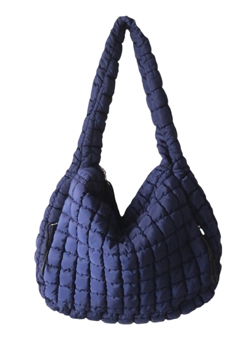 Quilted  Puffy Carryall Crossbody Bag