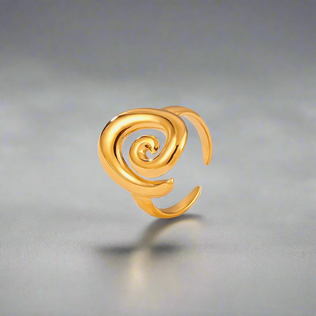 Titanium Steel Spiral Shape Ring