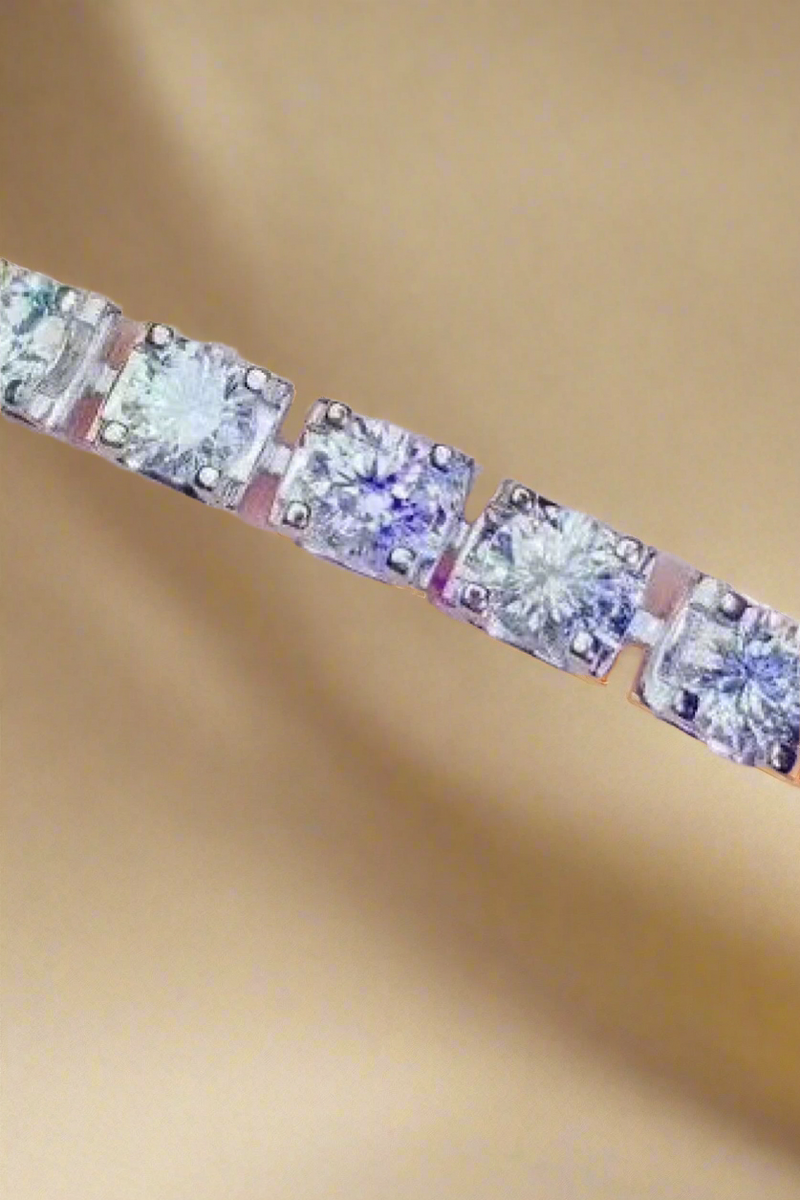 5 Carat Moissanite Lobster Clasp Bracelet