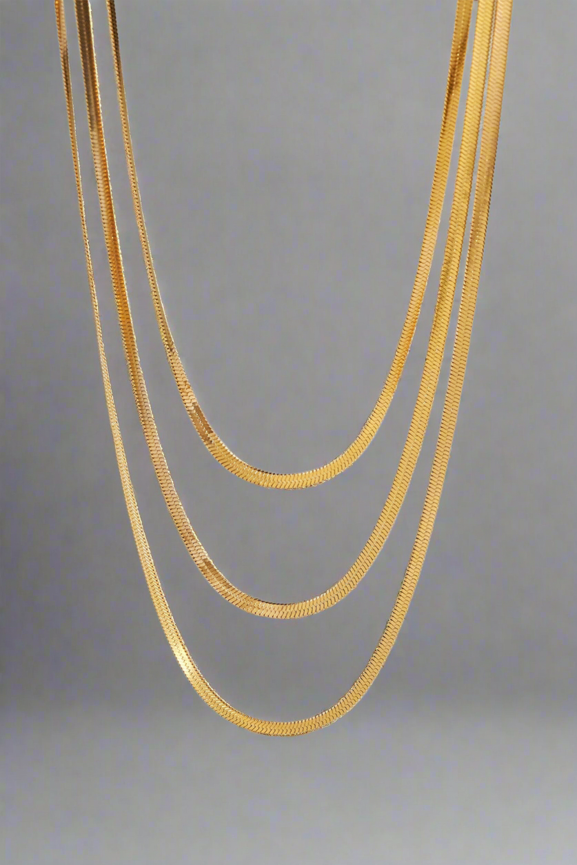 Triple-Layered Snake Chain Necklace