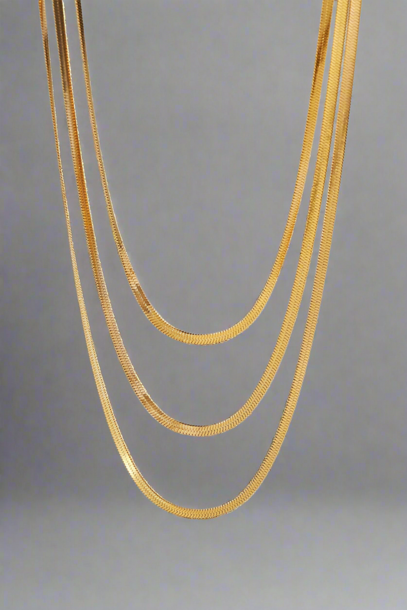 Triple-Layered Snake Chain Necklace