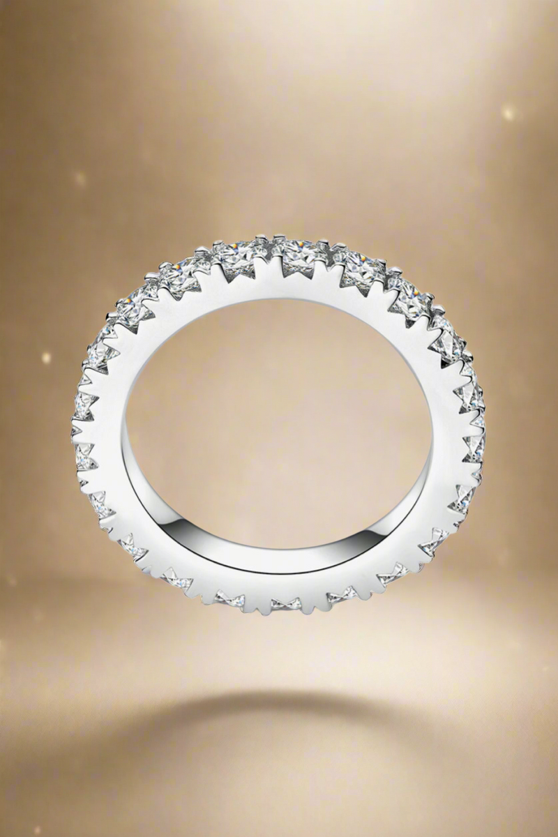 Adored 2.3 Carat Moissanite 925 Sterling Silver Eternity Ring