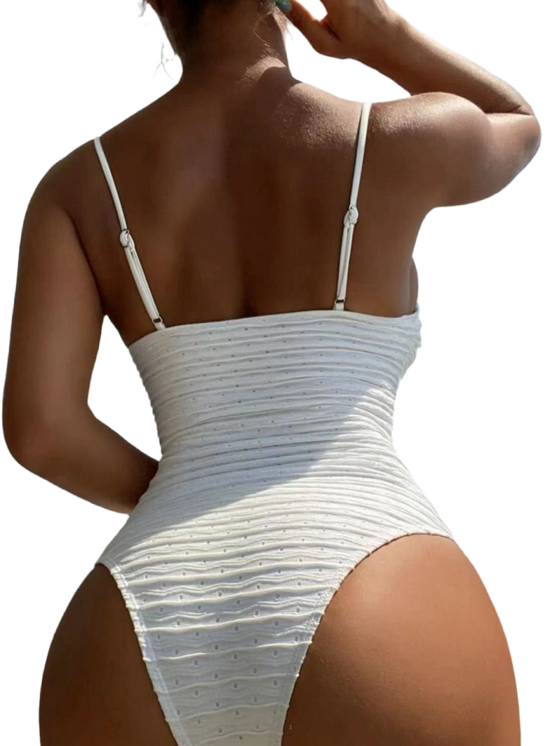 Sweetheart Neck Spaghetti Strap One-Piece Swimwear