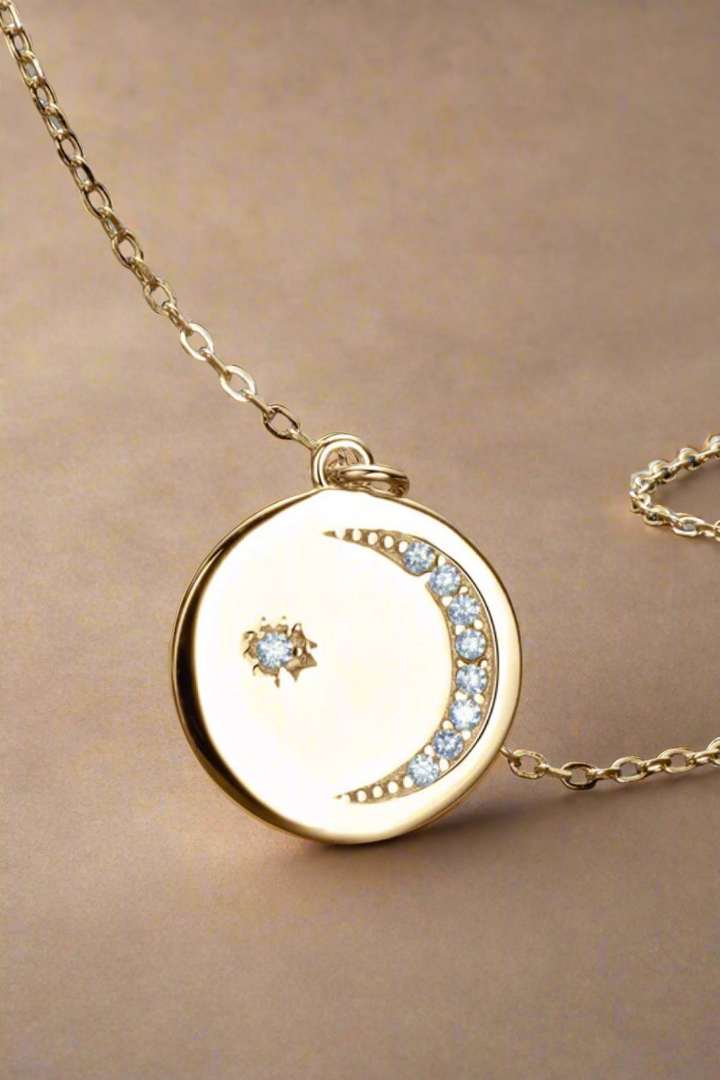 Moissanite Round Pendant Necklace