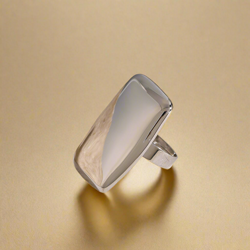 Stainless Steel Rectangle Adjustable Open Ring