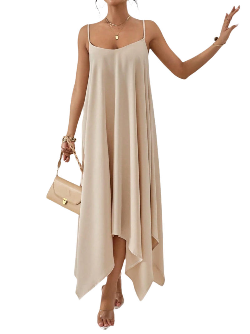 Scoop Neck Midi Cami Dress