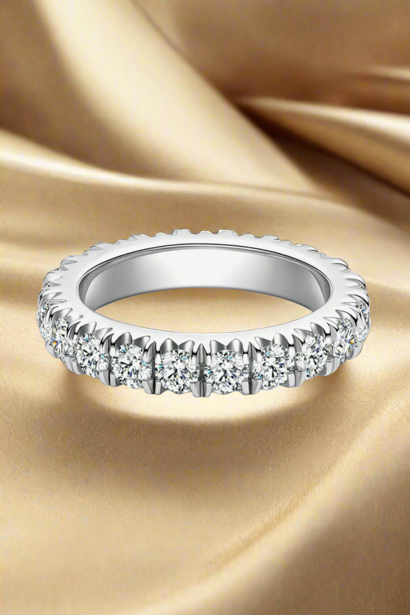 Adored 2.3 Carat Moissanite 925 Sterling Silver Eternity Ring