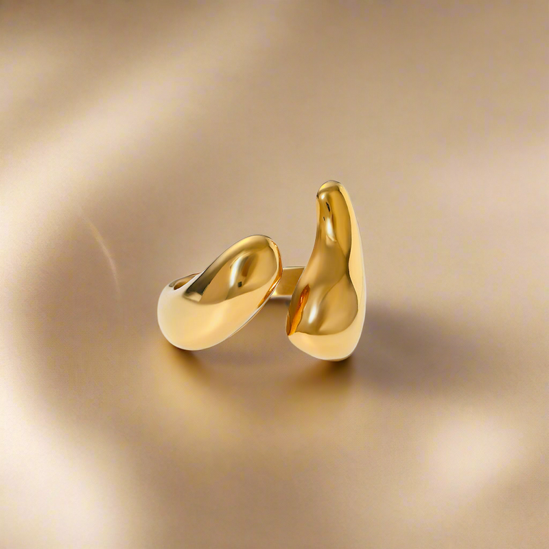 18K Gold-Plated Stainless Steel Open Ring