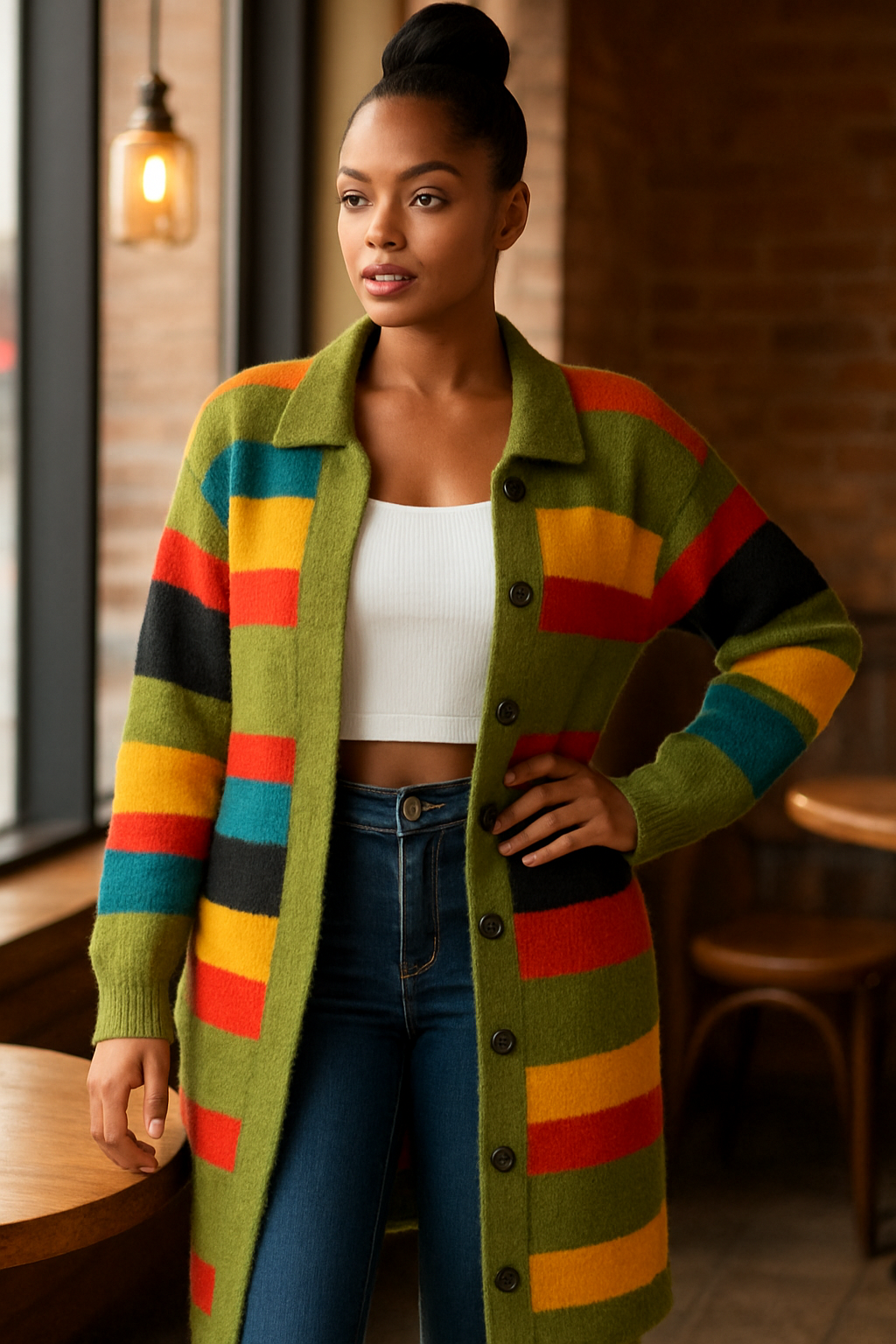 Multi Colored Long Cardigan – Asalai Fashion Boutique