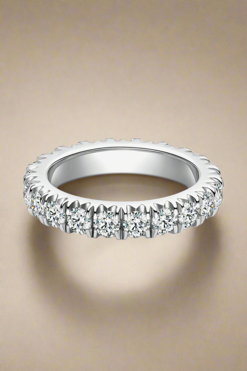 Adored 2.3 Carat Moissanite 925 Sterling Silver Eternity Ring