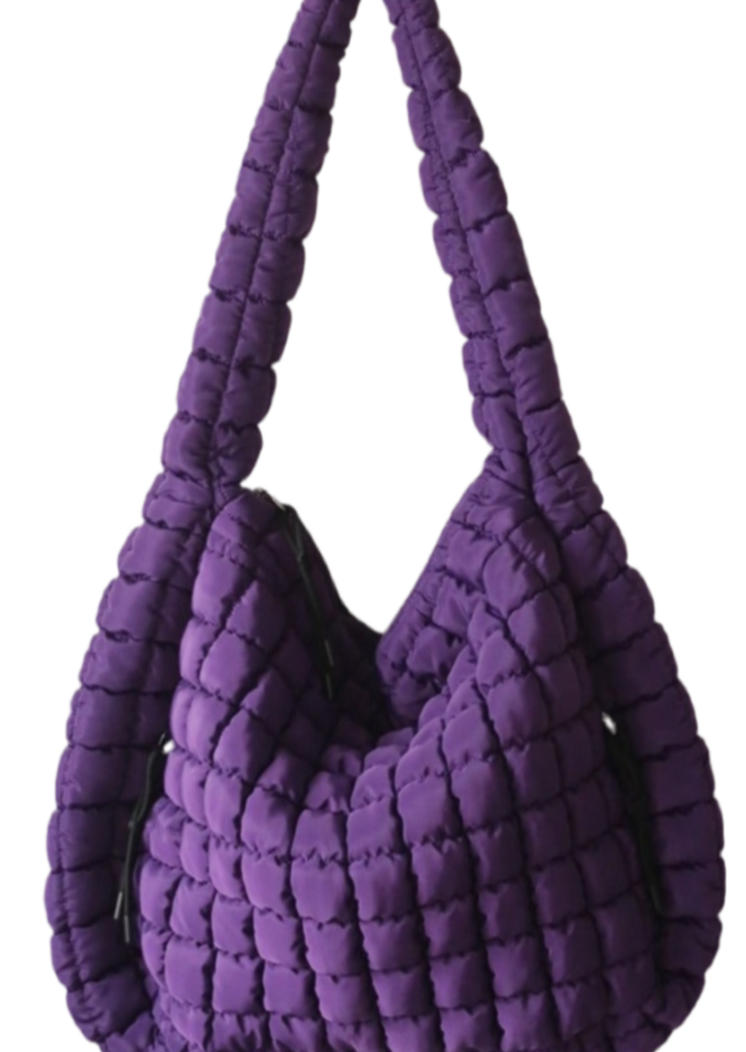 Quilted  Puffy Carryall Crossbody Bag