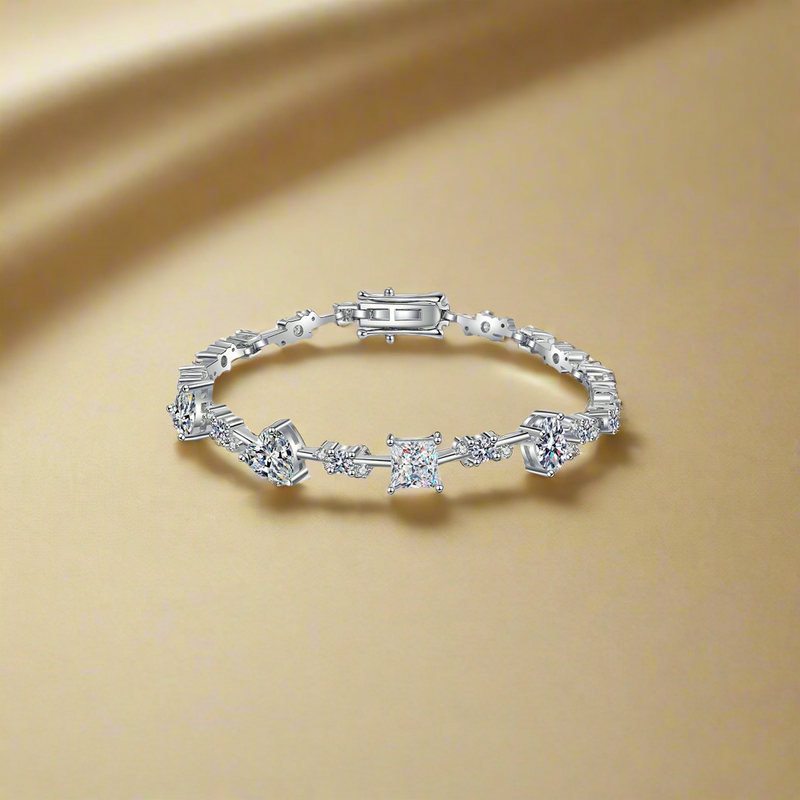 6.2 Carat Moissanite 925 Sterling Silver Bracelet