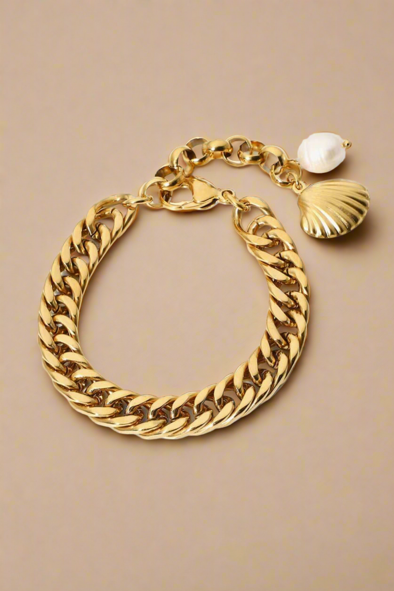 18K Gold-Plated Curb Chain Bracelet