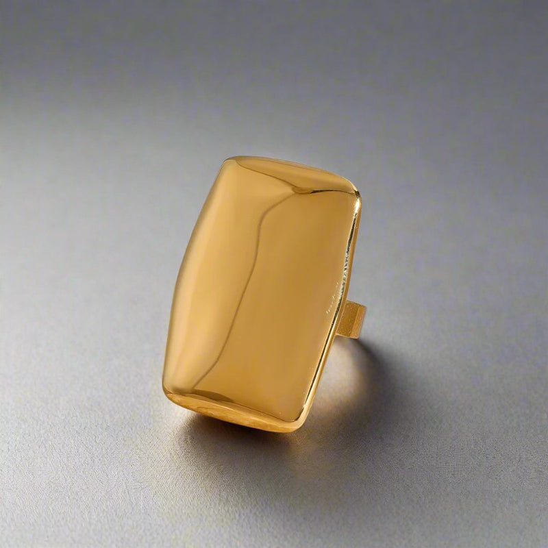 Stainless Steel Rectangle Adjustable Open Ring