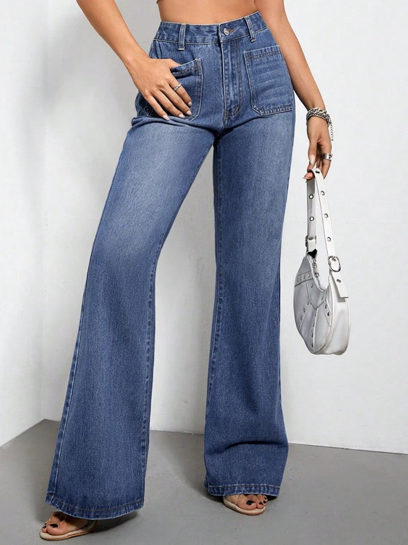 Raw Hem High Waist Jeans