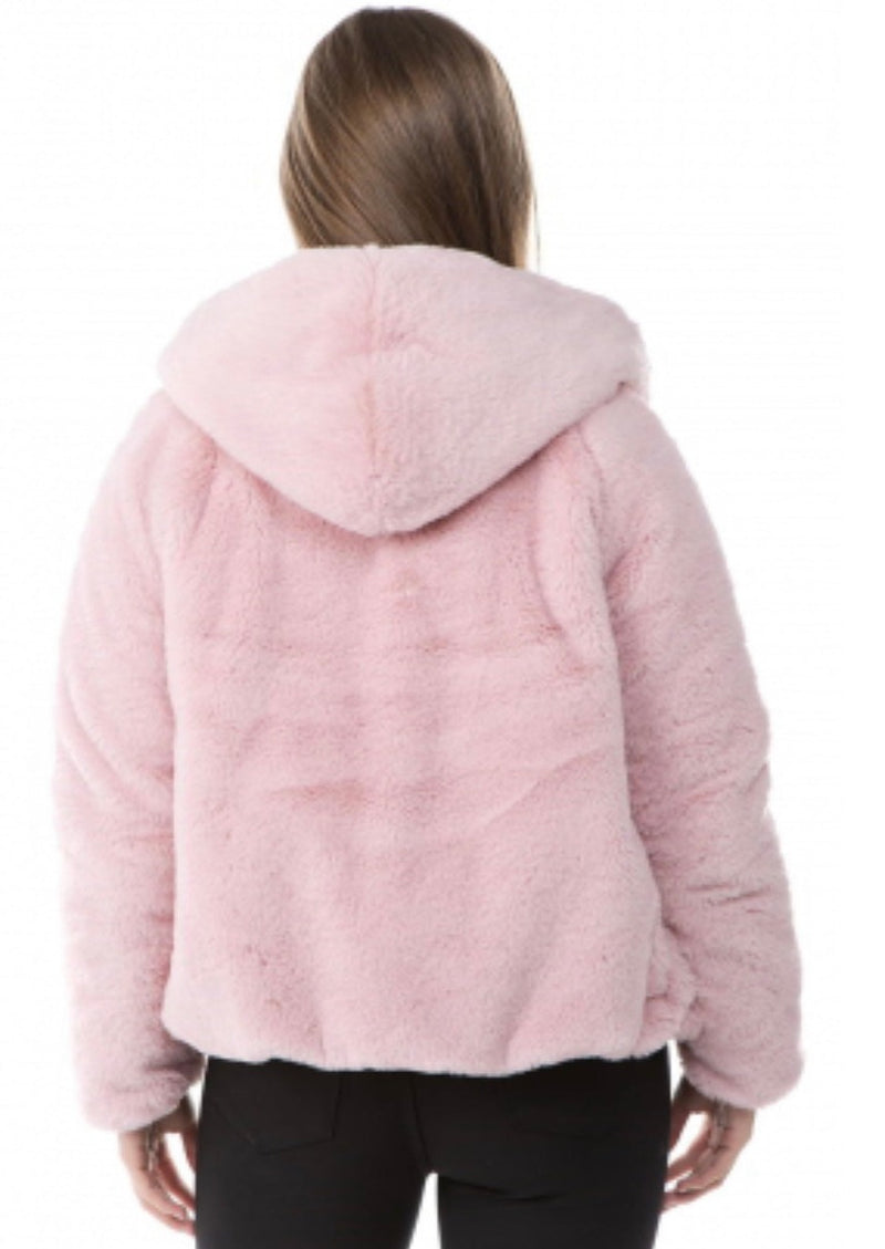 Pink  Faux Fur Coat